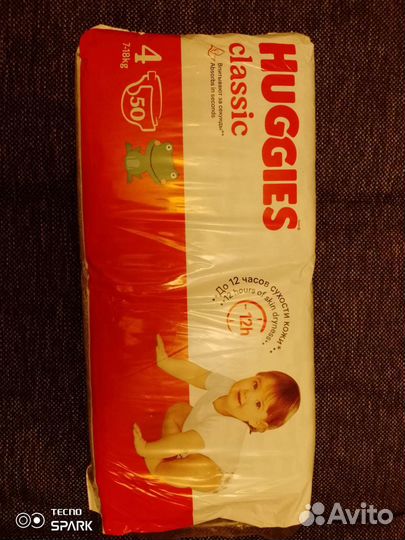 Подгузники huggies classic 4