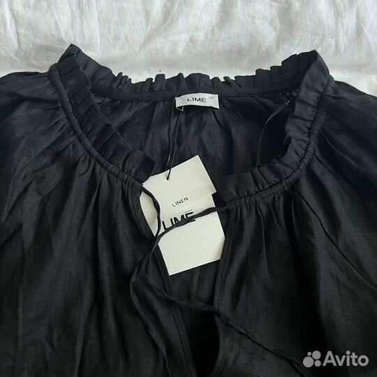 Блузка рубашка изо льна lime новая