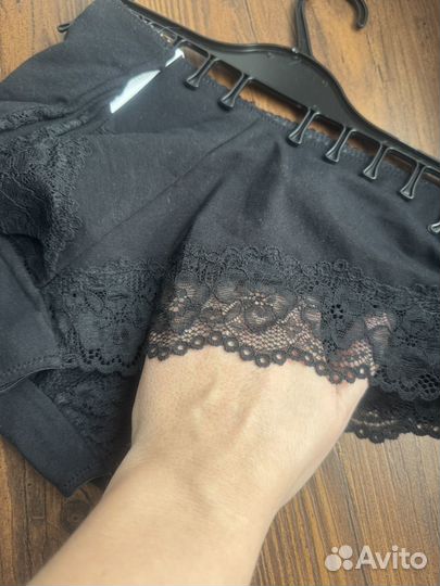 Трусы хипстеры 3шт хлопок кружево hm M
