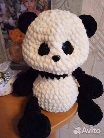 Мягкая игрушка панда амигуруми