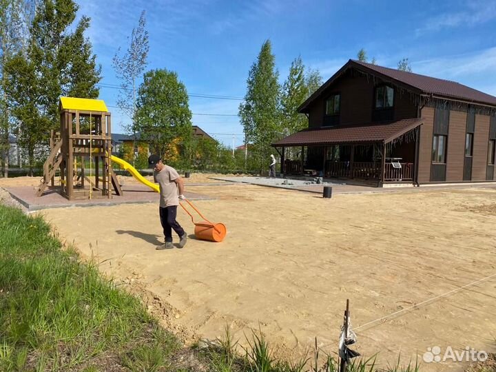 Укладка тротуарной плитки, брусчатки