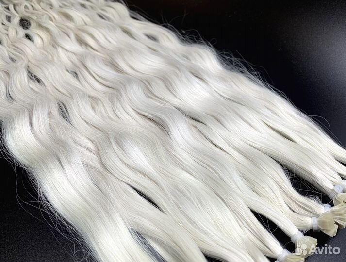 Славянские волосы для наращивания, 60см, блонд