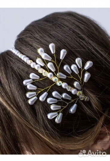 Ободок ручной работы свадебный