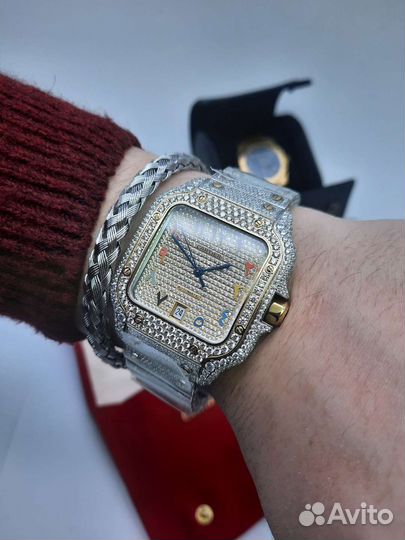 Часы Cartier Santos diamond