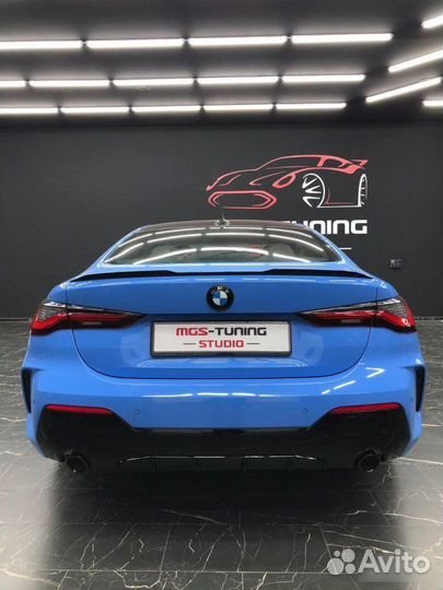 Спойлер стиль M4 CS черный глянец BMW 4 серия G22