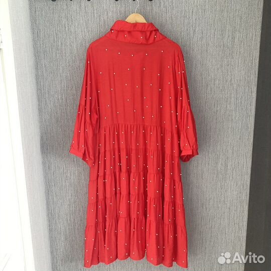 Платье женское вечернее красное р.52-58