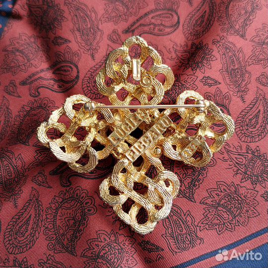 Брошь - подвеска lucien piccard Мальтийский крест