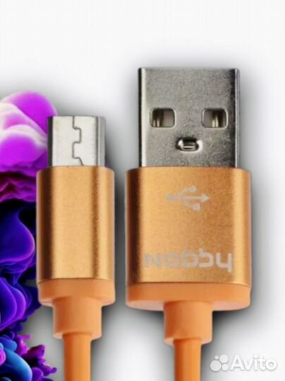 Кабель для зарядки телефона micro usb 3 цвета 3 шт