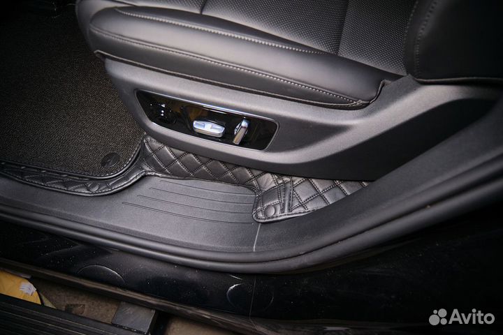 3Д автоковрики из экокожи 3D