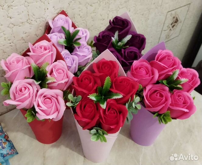 Букетик цветов из мыла