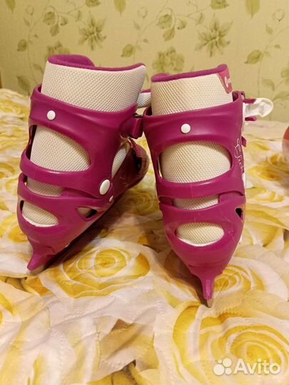 Коньки для девочки раздвижные р.34-37