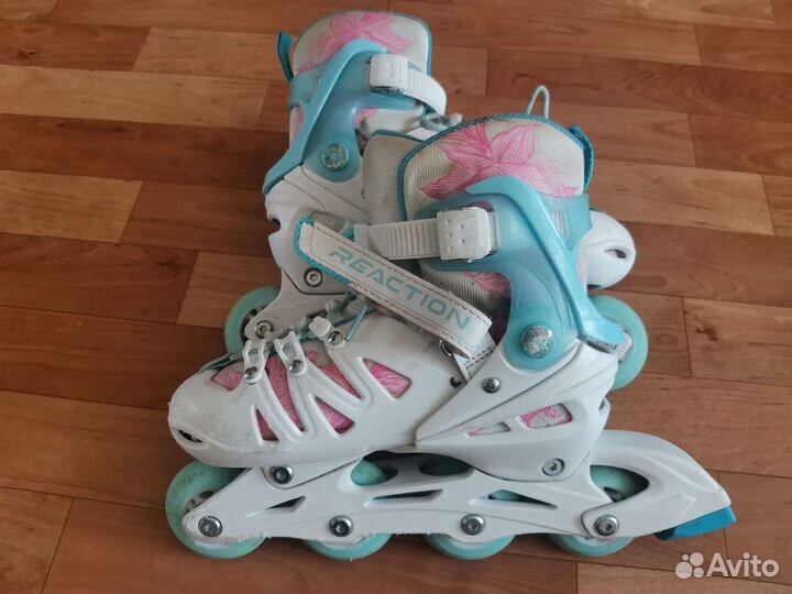 Роликовые коньки детские раздвижные для девочки