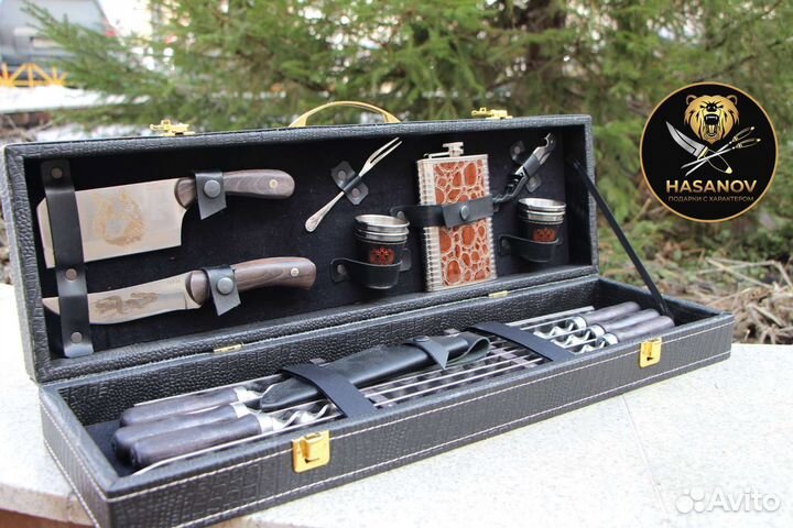 Набор шампуров подарочный