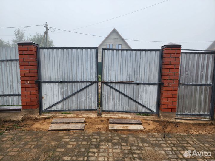 Ворота распашные бу с автоматикой Nice