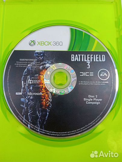 Диск для Xbox 360 Battlefield 3 б/у с гарантией