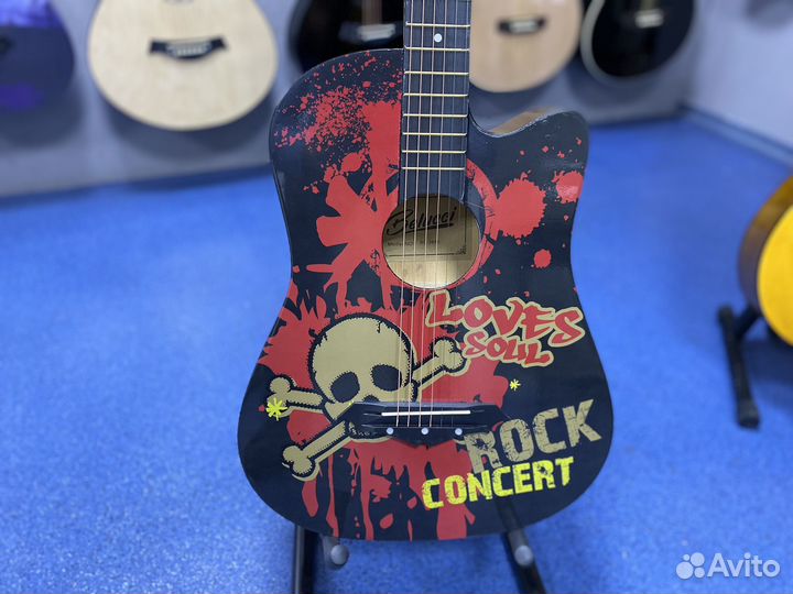 Акустическая гитара с принтом (Rock)
