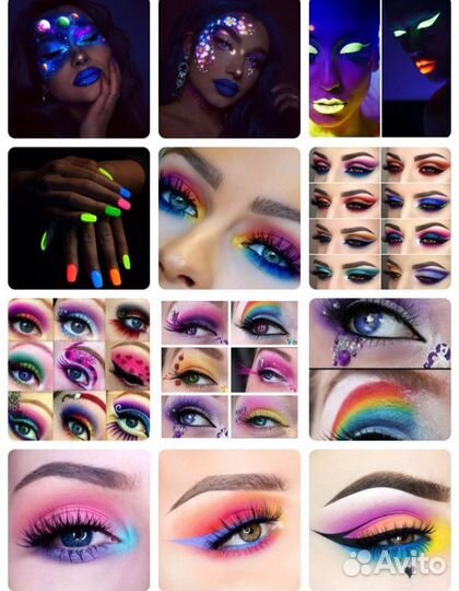 Пигмент для ногтей и макияжа неон флюоресцент