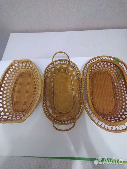 Плетеные вазочки конфетницы