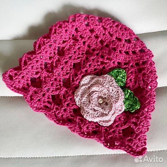 Панамка вязаная ажурная