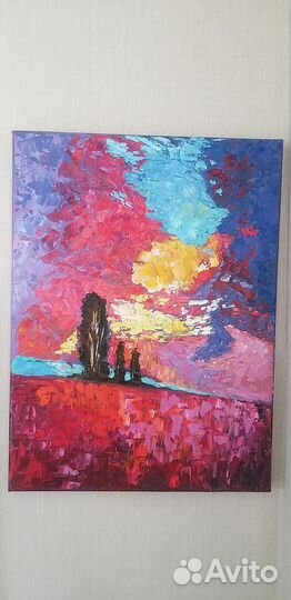 Картина маслом на холсте пейзаж