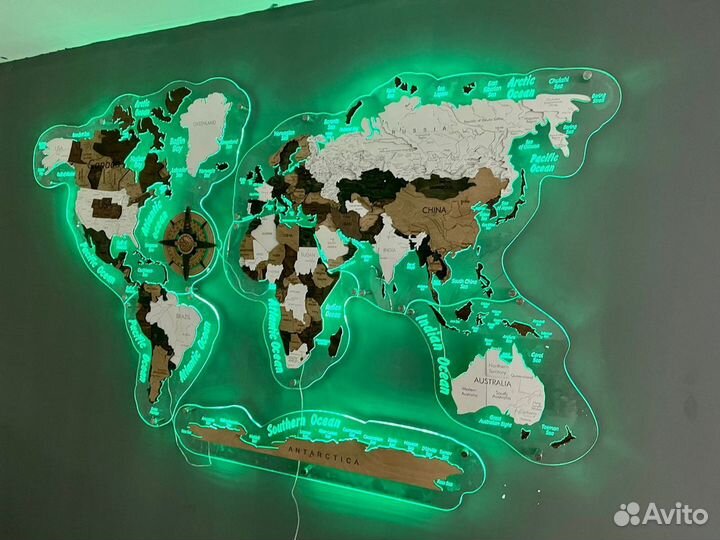 Карта мира на стену