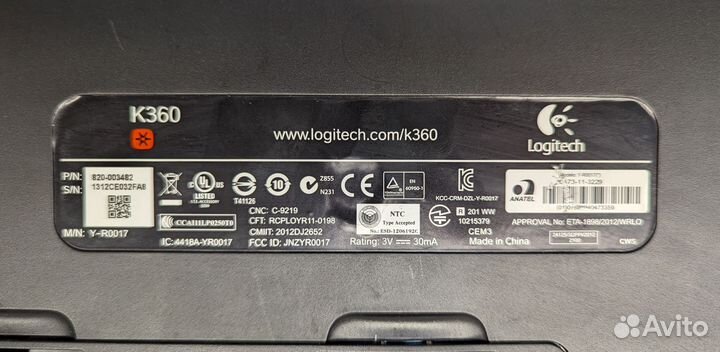 Клавиатура Беспроводная Logitech K360