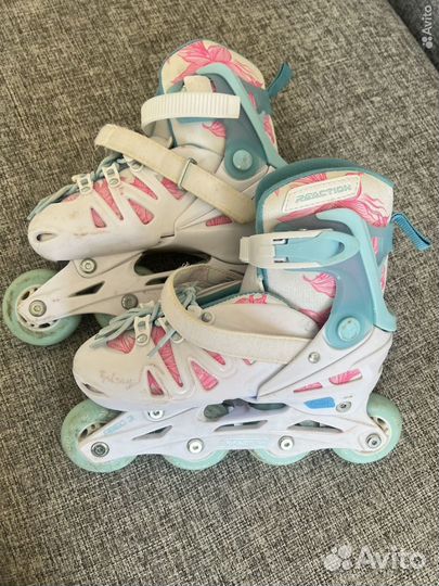 Детские ролики и защита 32-35 размер растущие
