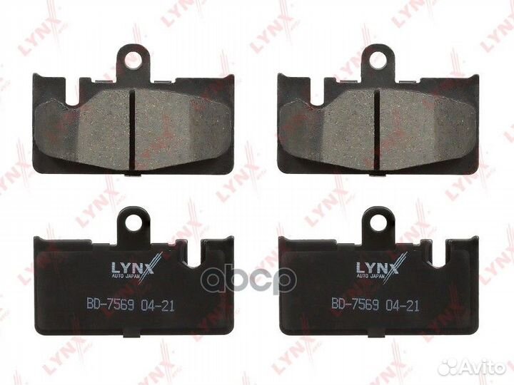 Колодки тормозные дисковые зад BD7569 lynxauto