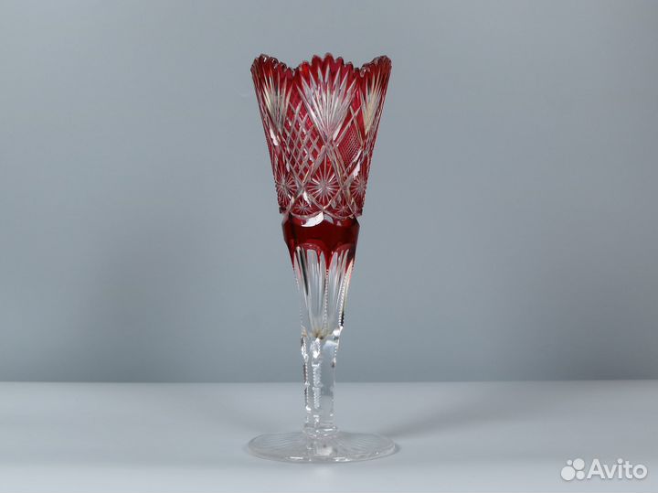 Старинная хрустальная ваза. Бельгия