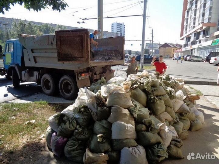 Вывоз мусора, демонтаж, уборка территории