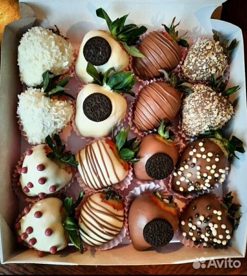 Съедобные букеты, клубника в шоколаде