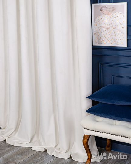 Шторы бархат Беллиссимо Пломбир