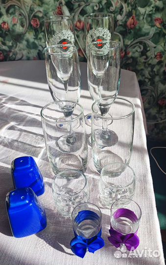 Фужеры, бокалы, рюмки - дуэты