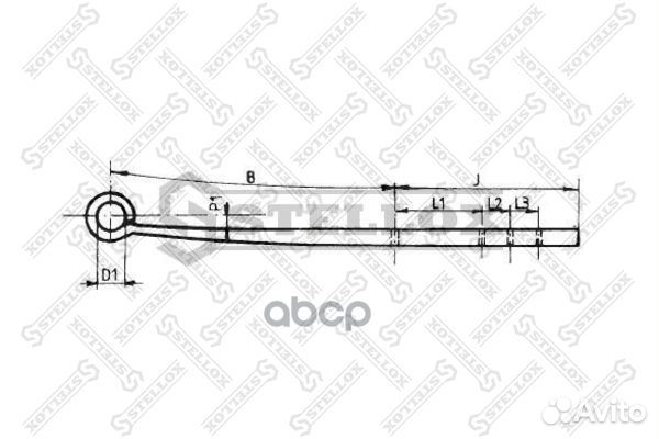 84-55611-SX полурессора однолистов. 1/48x100x4