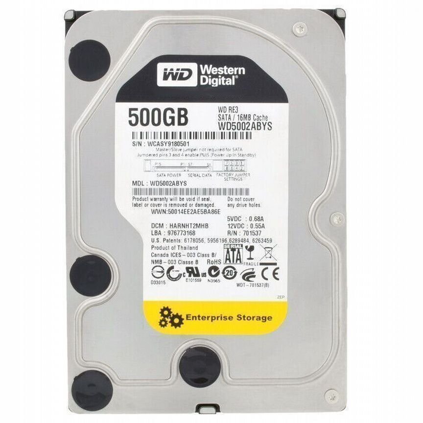 [WD5002ABYS] Жесткий Диск Western Digital 500gb Sata Wd5002abys