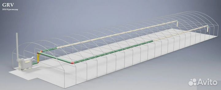 Теплица 500 кв.м. отопление 200 кВт теплогенератор