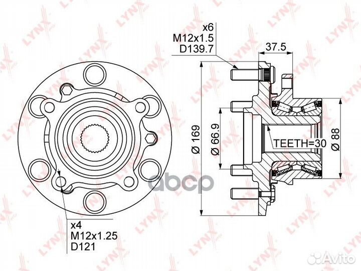 Ступица с подшипником mitsubishi pajero sport/L