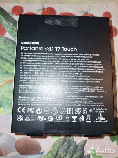 Внешний SSD-накопитель 1Tb Samsung T7 Touch