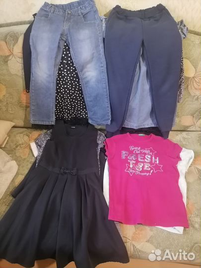 Детская одежда для девочек пакетом рост 128