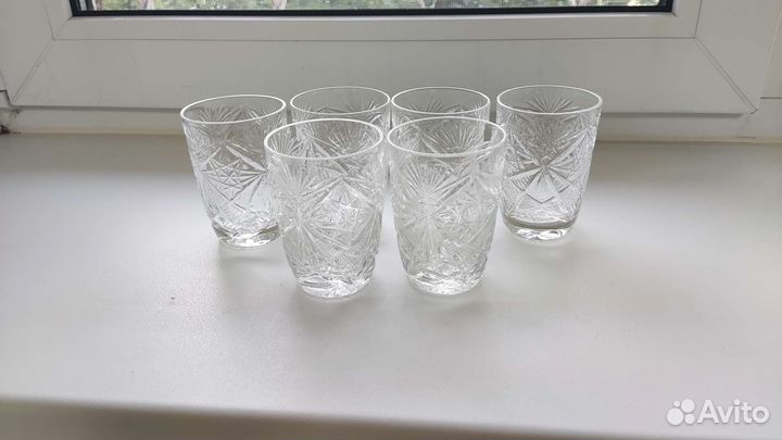 Хрустальный набор фужеров, стаканов, стопок