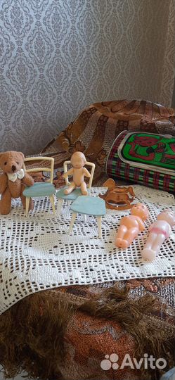 Пупсики ссср,ванночки,мишка