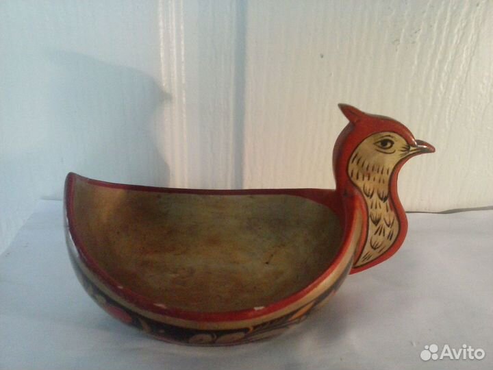 Деревянная расписная посуда(хохлома)