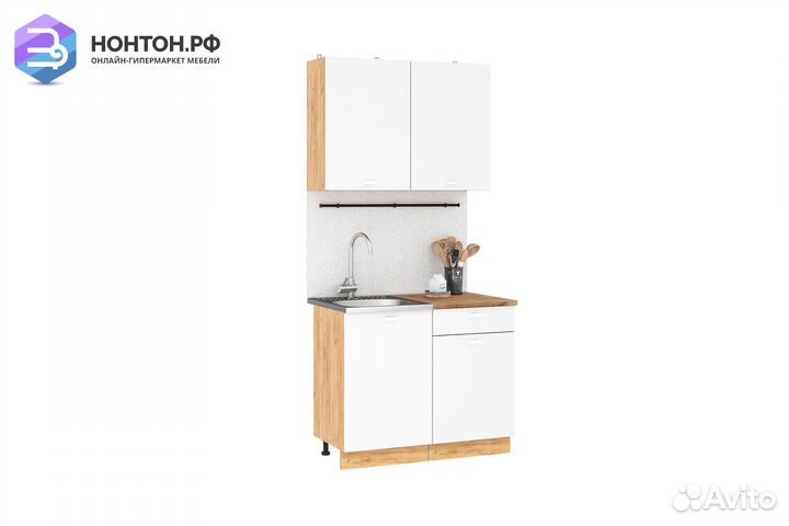 Кухня Дана 1.0 м дуб крафт золотой / белый