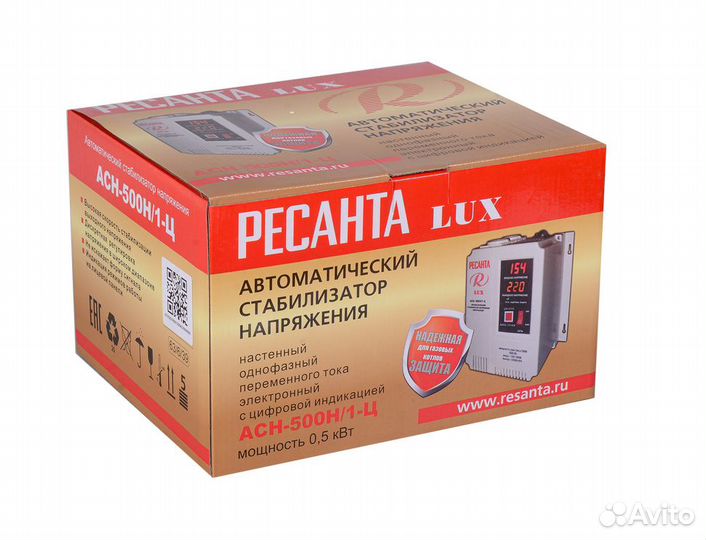 Стабилизатор Ресанта асн-500Н/1-Ц LUX 0,5 квт