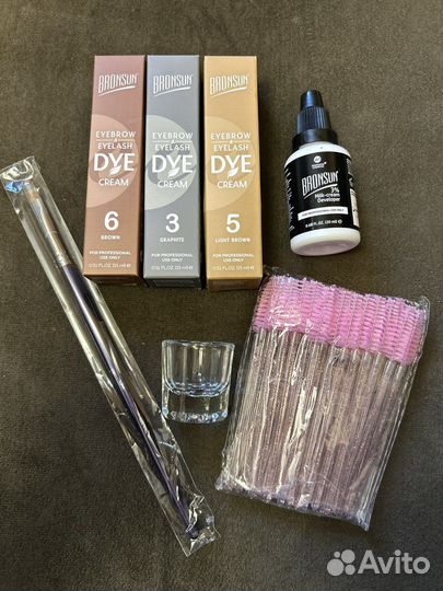 Краска для бровей bronsun набор