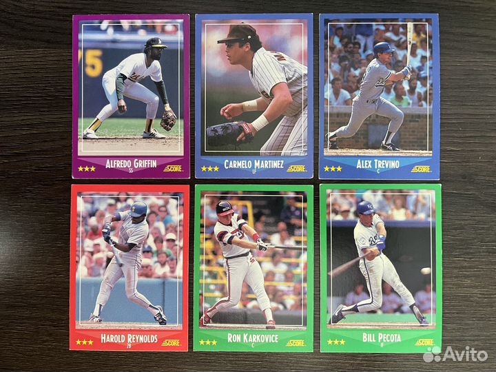 Бейсбольные карточки Score 1988-89,1991