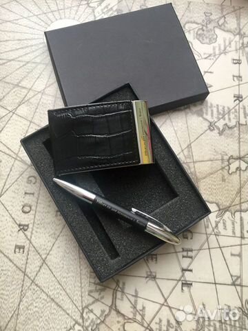 Набор ручка и визитница 