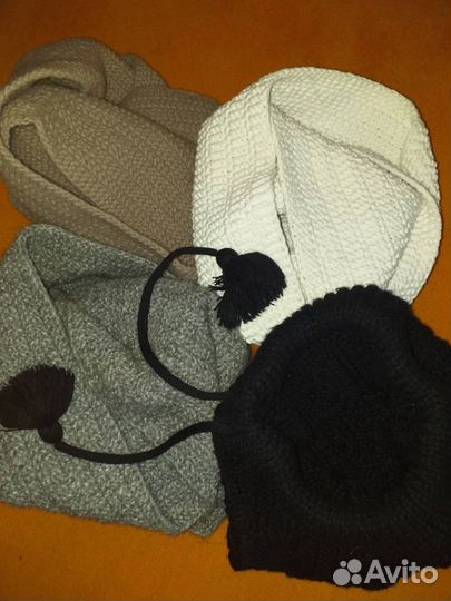 Женский шарф- снуд/ капор