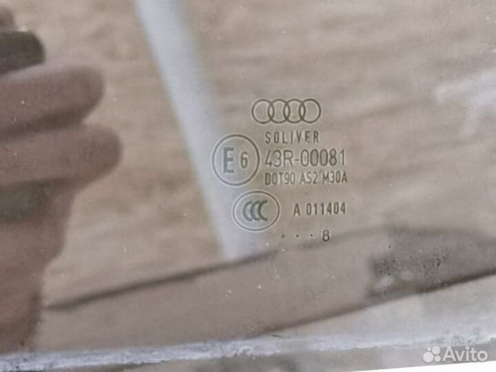 Стекло двери заднее правое Audi A4 B8 cala 2008