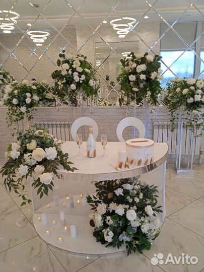 Оформление свадебного зала, свадебный декор